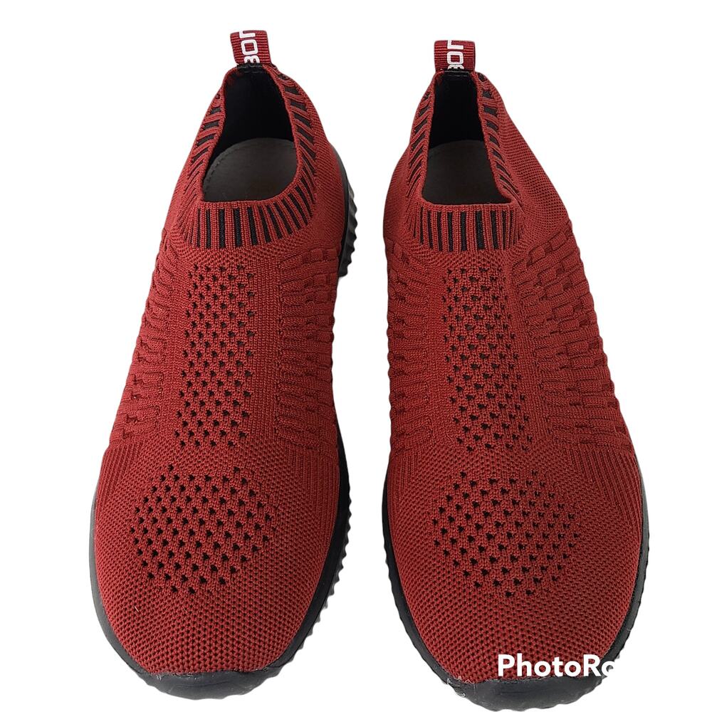 Tiosebon Maroon stretch knit slip on shoes, W38 - Picture 3 of 8